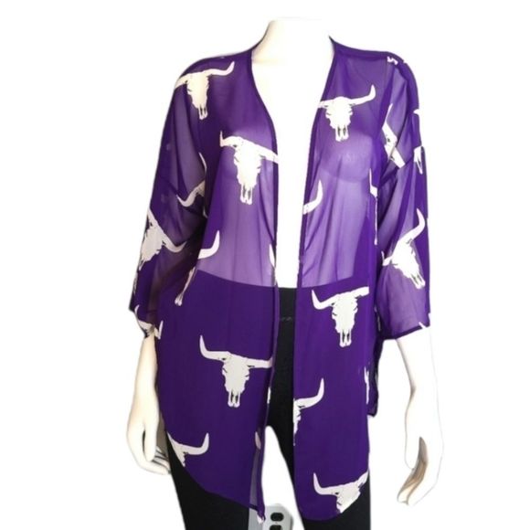 Peach Love California Tops - Peach Love California Steer Cow Caftan sz Medium